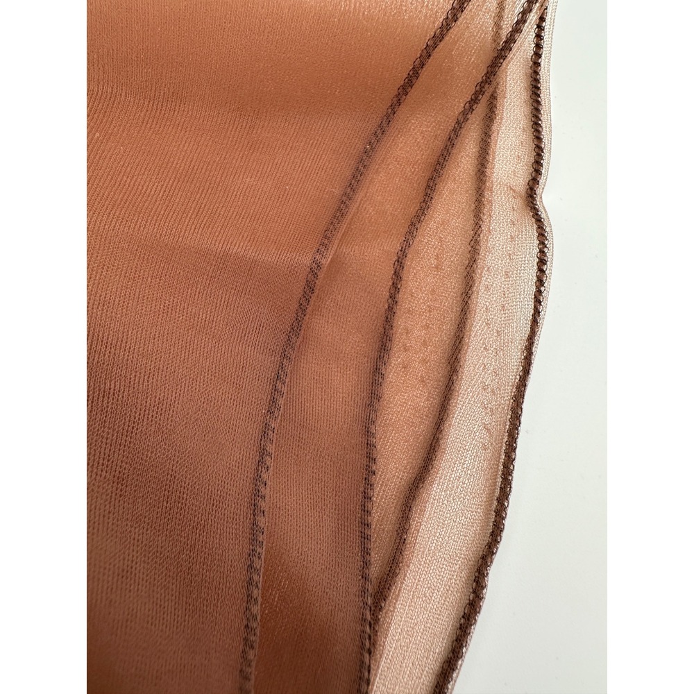 Vintage 1950s 60s Back Seam Nylons 51 Gauge Brown Stockings Cuban Heel Size 9 - Picture 6 of 6